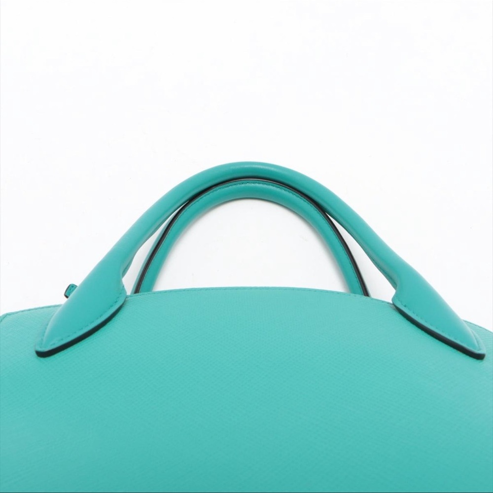 Prada Saffiano Small Monochromatic Shoulder Bag Teal - Picture 6 of 10